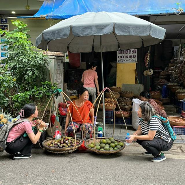 Researchers from NatCen and the Social Life Institute talk to people who primarily work outdoors in urban Vietnam.