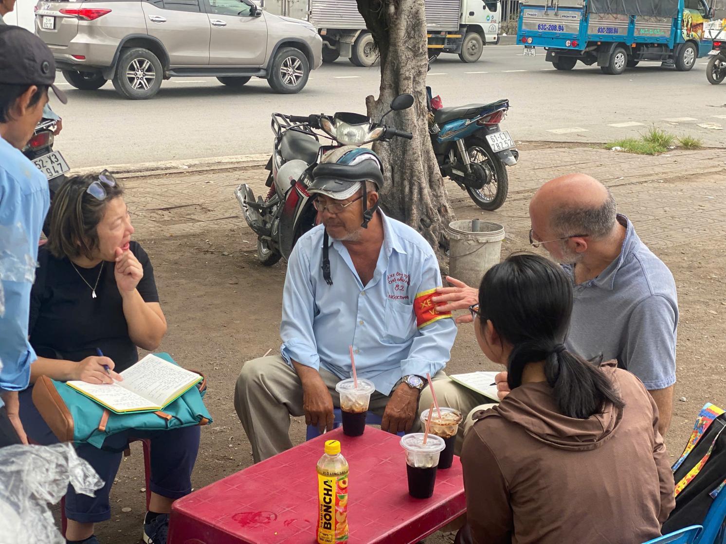 Researchers from NatCen and the Social Life Institute talk to people who primarily work outdoors in urban Vietnam.